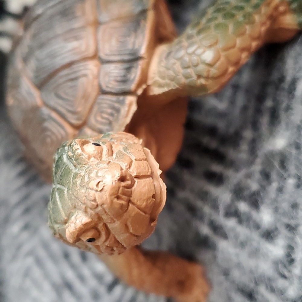 Vintage DM 1990 Galapagos Tortoise Hard Rubber Toy Figure